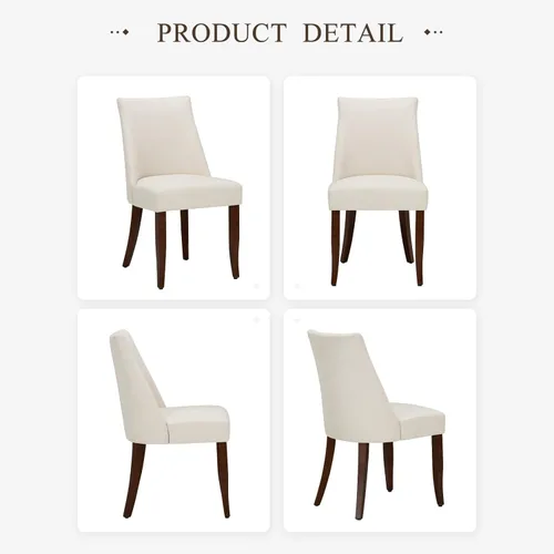 Miniatura 7 de COLAMY Juego de 2 sillas tapizadas para comedor, sillas de cocina modernas de mediados de siglo con respaldo, sillas laterales de comedor