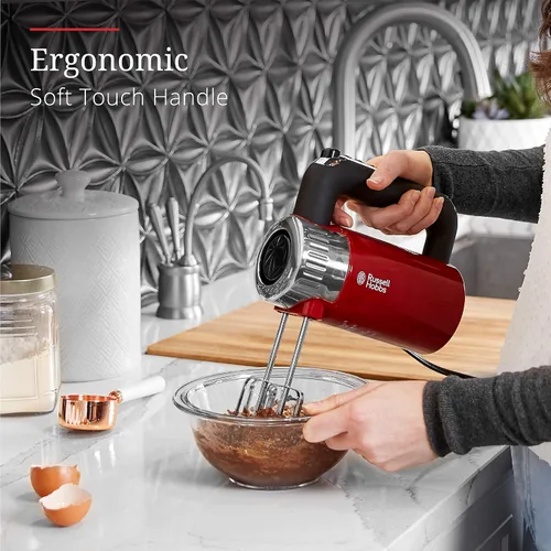 Miniatura 5 de Remington Russell Hobbs MX3100RDR - Batidora de mano estilo retro, 4 velocidades + Turbo Boost, color rojo