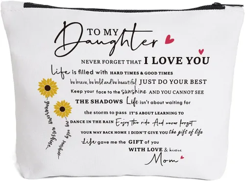 Fokongna Divertida bolsa de maquillaje de viaje, bolsa de aperitivos, regalos para mujer, bolsa de viaje para fin de semana para mamá, nana, Hija