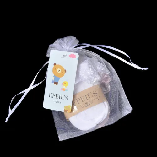 Miniatura 6 de EPEIUS - Calcetines con detalle de vuelo de encaje y ojales para recién nacidos, bebés y niñas pequeñas (paquete de 2346)