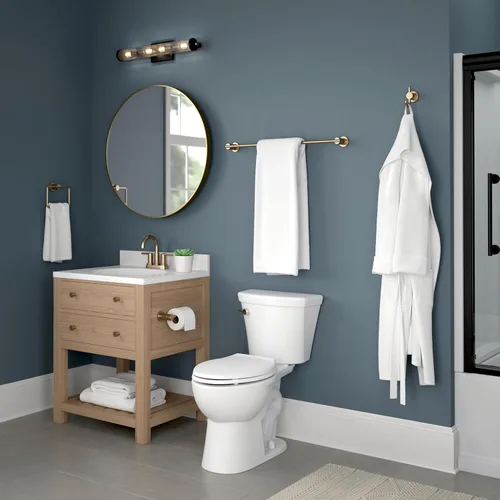 Miniatura 10 de Delta Soporte de papel higiénico giratorio Bronce champán Soporte de pared Accesorios de baño Nicoli