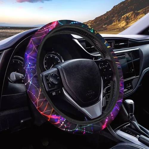Miniatura 20 de Asian Dragon - Funda universal para volante de automóvil, accesorios interiores de automóvil, lavable, transpirable, funda para volante