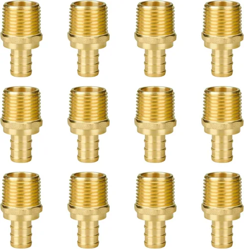 Miniatura 32 de SUNGATOR Paquete de 50 accesorios Pex de 1/2" en T, accesorios Pex de 1/2 pulgada en T, sin plomo, de latón, certificados NSF