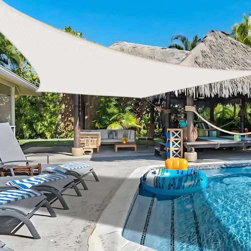 Miniatura 10 de COOLBOYS - Toldo parasol rectangular de 16 x 20 pies, protección UV, para exteriores, arena, toldo para patio, césped, jardín, cochera, terraza