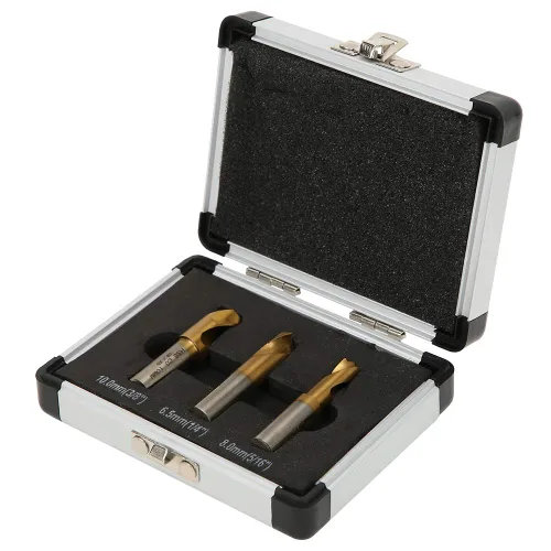 Miniatura 8 de Ejoyous Juego de brocas de soldadura de cobalto HSS CO, 3 piezas, 0.256 in, 0.315 in, 0.394 in para torno y extracción de juntas de chapa