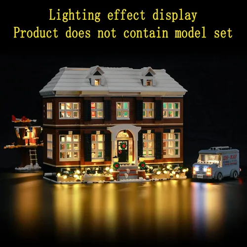 Miniatura 5 de GEAMENT Kit de luz LED compatible con Lego Ideas Home Alone - Juego de iluminación para ideas 21330 modelo de construcción