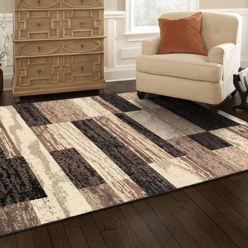 BNM Indoor Small Area Rug, Jute Backing, Modern Geometric, Perfect for Living Room, Dining Room, Bedroom, Hardwood Floors, Office, Dorm, Entryway,