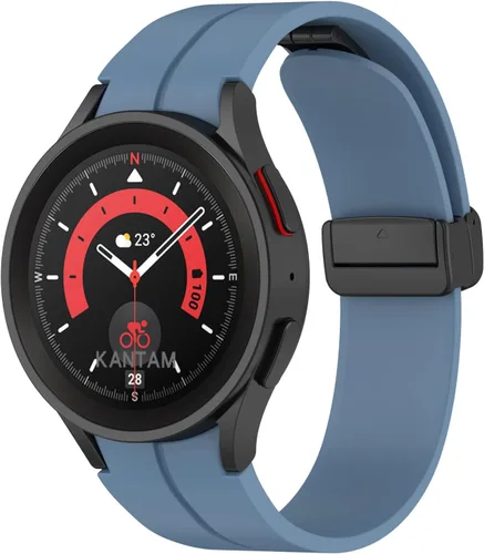 Miniatura 24 de Correa deportiva de silicona para Galaxy Watch 5 Pro de 1.772 pulgadas, sin huecos, compatible con Galaxy Watch 7, 6, 5, 4, correa de repuesto