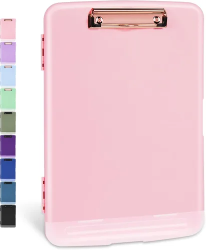Miniatura 27 de Sooez Portapapeles con almacenamiento, tableros de clip de alta capacidad de 8.5 x 11 pulgadas con almacenamiento, carpeta de portapapeles