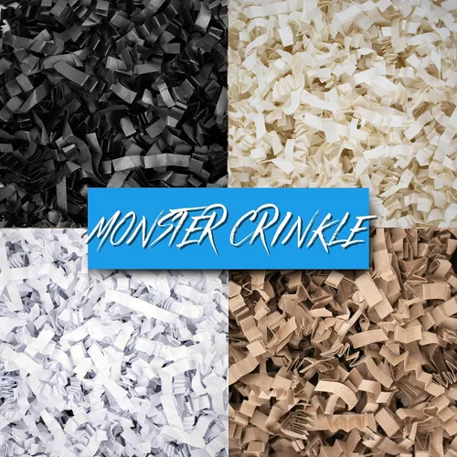 Miniatura 6 de MagicWater - Papel de corte arrugado para cestas de regalo, 1/2 libra, Monster Kraft, perfecto para relleno de papel triturado, relleno de cesta