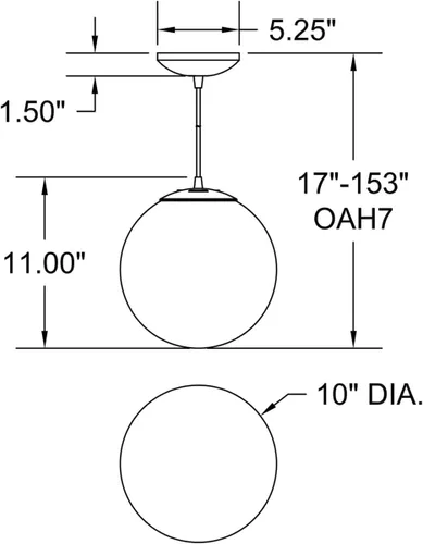 Miniatura 6 de Access Lighting 23941-BS/OPL - Colgante de perlas, 1 luz, 60 vatios, acero cepillado