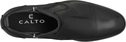 Miniatura 4 de CALTO Zapatos de elevación invisibles para hombre con aumento de altura Botas ligeras de cuero de primera calidad con cremallera 3.2 pulgadas más