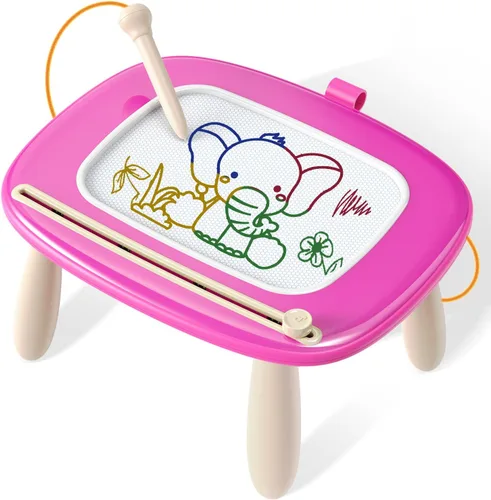 Miniatura 9 de Seimome Juguetes para niños pequeños de 1 a 3 años, tablero de dibujo magnético, tabla de garabatos para aprender y juguetes educativos para bebés