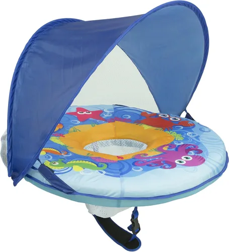 Miniatura 5 de Aqua Leisure - Barco para bebé autoinflable con asiento ajustable, toldo retráctil y protección solar