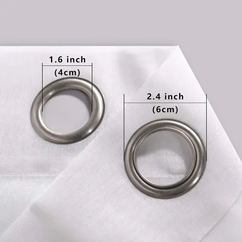 Miniatura 8 de KOUFALL - Cortinas negras de 63 pulgadas de largo para dormitorio, juego de 2 paneles con ojales, cortinas semitransparentes de imitación de lino