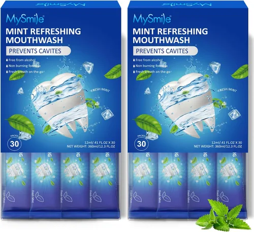 Miniatura 15 de MySmile - Enjuague bucal para dientes sensibles, lavado bucal nano hidroxiapatita, tamaño de viaje, sin flúor ni alcohol, remineralizante para mayor