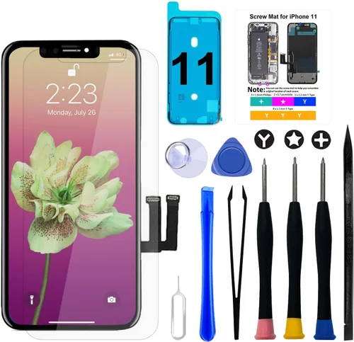 Miniatura 22 de Brinonac para iPhone 6, pantalla de repuesto negra, digitalizador LCD táctil, montaje completo con cámara frontal, sensor de proximidad, altavoz