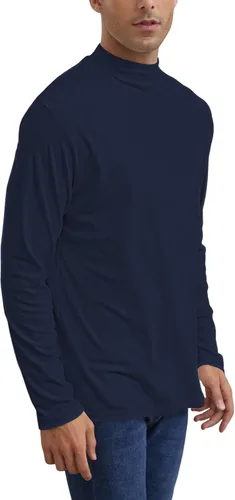 Miniatura 3 de Camisetas casuales de cuello alto falso para hombre, manga larga, térmicas, elásticas, básicas, ligeras, camisetas