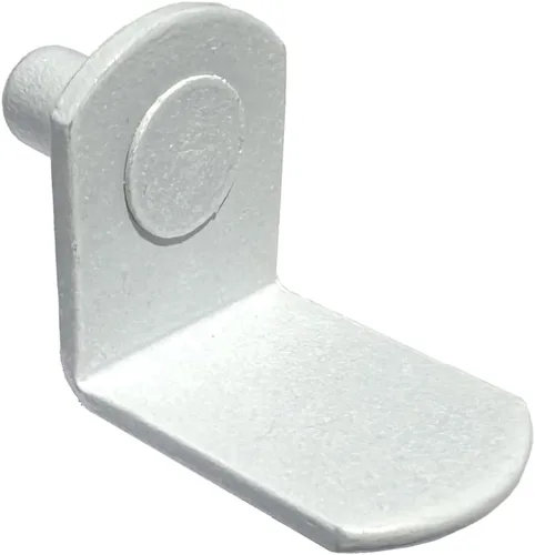 Pinzas de soporte para estante de gabinete de 0.197 in (25 unidades) | Clips en "L" para cocina y estantería | Blanco