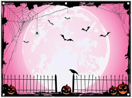 Miniatura 13 de Telón de fondo naranja para fotos de Halloween de 10 x 8 pies para fiestas, parche de calabaza grande, luna, fotografía, fondo, bruja para niños