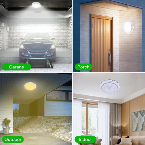 Miniatura 5 de MEIHONG Lámpara solar de techo, luz de techo de porche con control remoto, luces solares regulables con temporizador, luces de glorieta con sensor