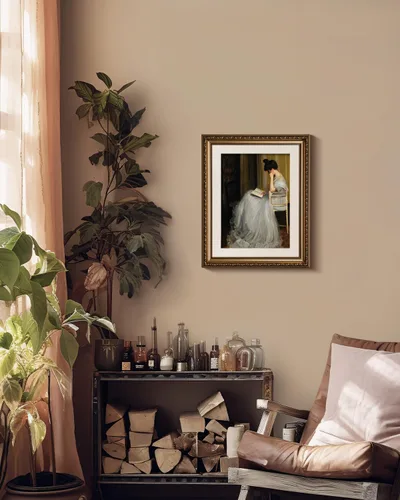 Miniatura 7 de VIYYIEA Arte de Pared con Marco Dorado Impresión en Lienzo Decoración del Hogar para Sala de Estar Mujeres Leyendo Cuadros para Dormitorio Baño