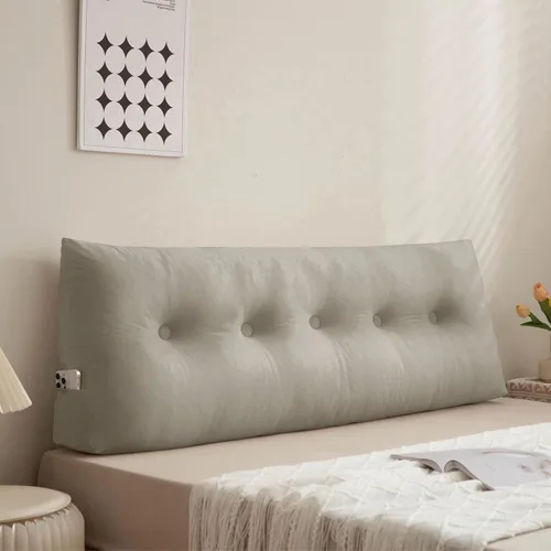 Miniatura 13 de Almohada triangular para cabecero de cama individual, cojín de cuña para cabecero, color verde aguamarina, 39 x 4.7 x 15.7 pulgadas, cojines de cuña