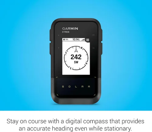 Miniatura 6 de Garmin eTrex® Solar, navegador de mano GPS, duración ilimitada de la batería, resistente al agua