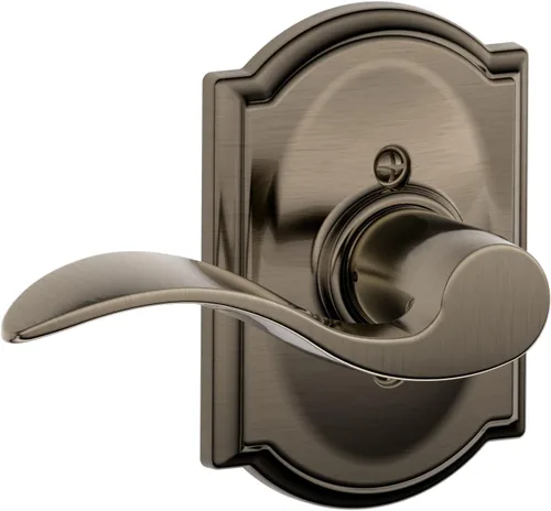 Miniatura 118 de SCHLAGE - Manija de puerta Accent con cerradura de paso libre para pasillo y armario en bronce antiguo - F10 ACC 716 Bronce Envejecido
