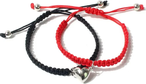 Miniatura 5 de 2 pulseras magnéticas para parejas para mujeres y hombres, atracción de sol y luna a juego, pulseras hechas a mano, regalos para novio, novia, mejor