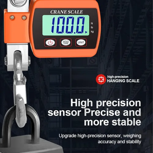 Miniatura 4 de Báscula digital de gancho para colgar, escala de grúa electrónica de 1102 libras, 1,102.3 lbs, pantalla LCD, báscula de peso portátil para colgar