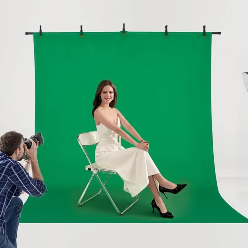 Miniatura 8 de VEVOR Soporte de telón de fondo, 5 x 6.5 pies, kit de soporte de fondo ajustable para fotos, soporte de fondo portátil con 3 barras transversales