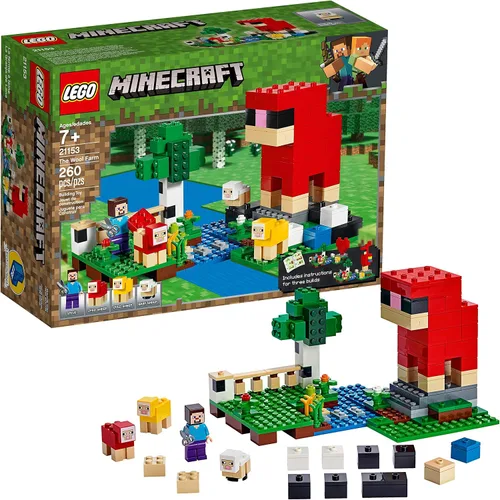 LEGO Minecraft La Granja de Lana 21153 Kit de Construcción (260 Piezas)