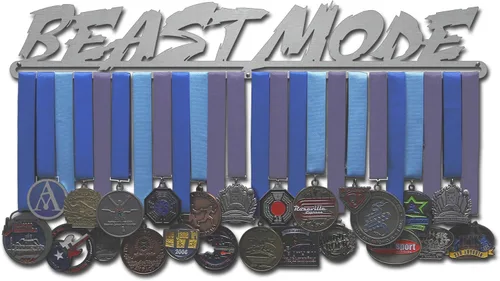 Miniatura 9 de Allied - Percha para medallas – Modo Bestia (12 pulgadas de ancho con 1 barra para colgar) – Estante de exhibición para colgar medallas, múltiples