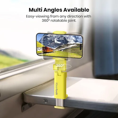 Miniatura 3 de Klearlook - Soporte ajustable 4 en 1 para teléfono, visualización manos libres de rotación de 360°, artículos esenciales de viaje plegables, Lemon