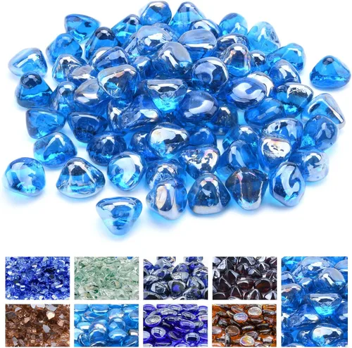 Miniatura 8 de GasSaf Diamonds - Vidrio de fuego para fogón de gas o propano, chimenea y paisajismo, 10 libras, 1 pulgada (lustre rosa)
