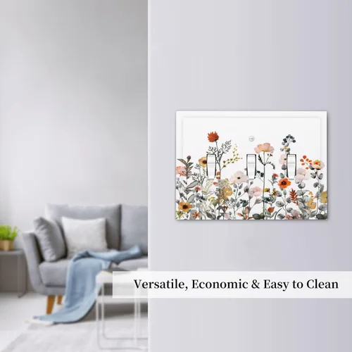 Miniatura 356 de Placa Decorativa de Pared de Granja Rústica con Cuerno de Madera para Puerta de Granero 1 Banda Duplex Cubiertas de Toma Eléctrica Soltera