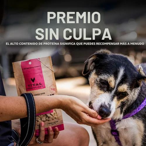 Miniatura 6 de Vital Essentials Golosinas liofilizadas para perros Pechuga de pollo, ingrediente único Calidad premium Golosinas de entrenamiento sin granos
