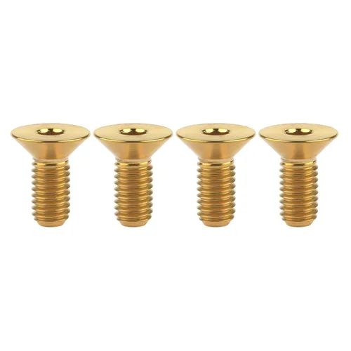 Miniatura 19 de Titanium Ti M5x10 12 15 20 0.984 in cabeza plana avellanada Tornillos hexagonales Tornillos de cabeza plana, paquete de 4 (M5x10mm, Negro)
