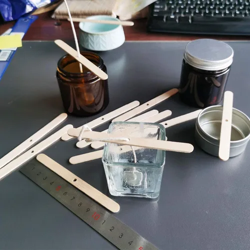 Miniatura 9 de MILIVIXAY Portavelas de madera, dispositivo de centrado de mechas de velas, herramienta de centrado de velas, paquete de 120