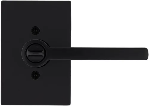 Miniatura 2 de Kwikset Halifax Entry Door Handle with Lock and Key, Secure Keyed Reversible Lever Exterior, Matte Black, Pick Resistant Smartkey Rekey Security and