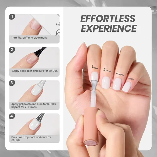 Miniatura 192 de Beetles - Esmalte de uñas de gel marrón – 0.5 onzas líquidas de esmalte de gel marrón oscuro, lámpara LED UV para uñas, regalo de manicura para I