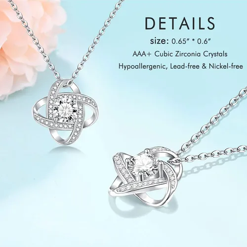 Miniatura 3 de UNGENT THEM Collar de nudo de amor para suegra, regalo de boda, Navidad, cumpleaños para abuela, madrastra, suegra, suegra, suegra, suegra, ahijada