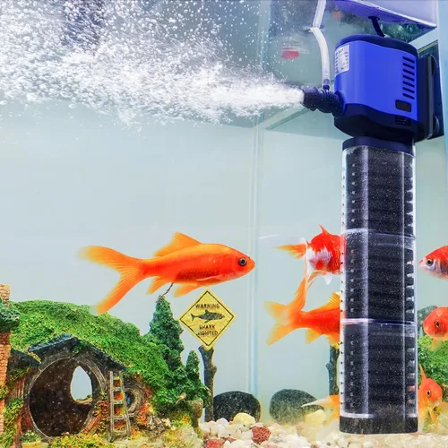 TARARIUM Filtro de Acuario 400GPH para Tanque de Peces de 55-200 Galones, Bomba Interna Sumergible Silenciosa Bioquímica Potente con Suministro de