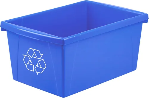Miniatura 3 de Storex Papelera de reciclaje de 5.5 galones (21 litros), 16.75 x 8.25 x 11.88 pulgadas, azul (61517A06C)