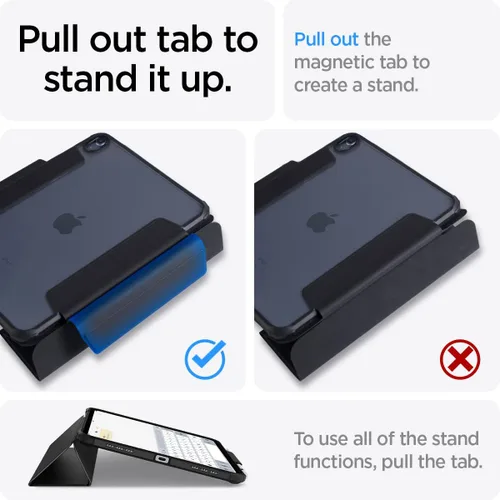 Miniatura 4 de Spigen Funda para iPad 10.2, iPad de 9ª/8ª/7ª generación (2021/2020/2019), Ultra Hybrid Pro con parte trasera transparente y soporte para lápices