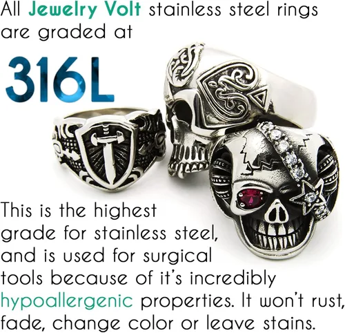 Miniatura 2 de JewelryVolt Anillo de acero inoxidable para cóctel