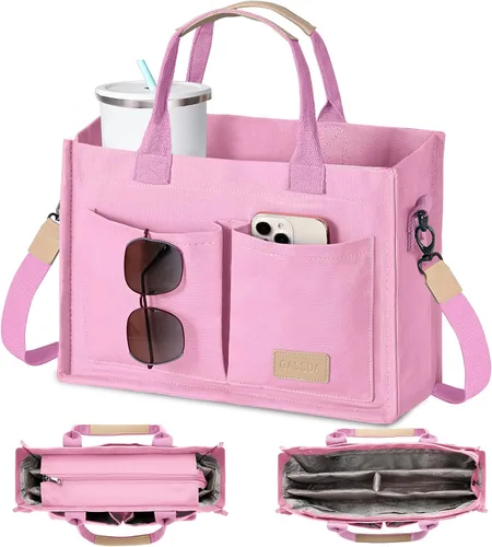 Miniatura 16 de GASSDA Canvas Tote Bag for Women Crossbody Work Purse with Pockets Top Handle Handbag Satchel Bags for Travel Nurse Teacher