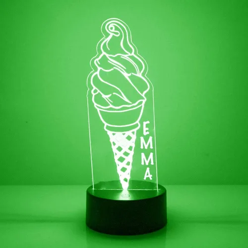 Miniatura 8 de MMS Food - Lámpara LED de luz nocturna, personalizada con tu nombre o texto, control remoto con 16 colores, 4 modos de luz, lámpara LED de regalo