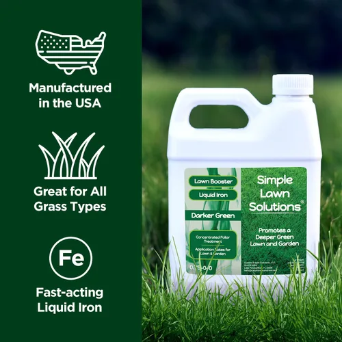 Miniatura 6 de Simple Lawn Solutions - Fertilizante líquido de hierro verde oscuro - Micronutrientes quelatados - Refuerzo verde concentrado para césped, plantas